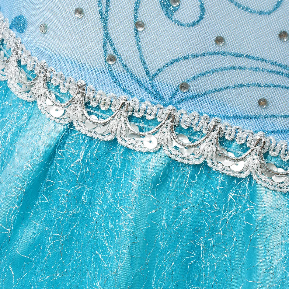 LED Luminous Elsa Dresses for Girls 2026 Carnival Kids Elegant Cosplay Princess Children Gowns Clothing Party Gown Outfits