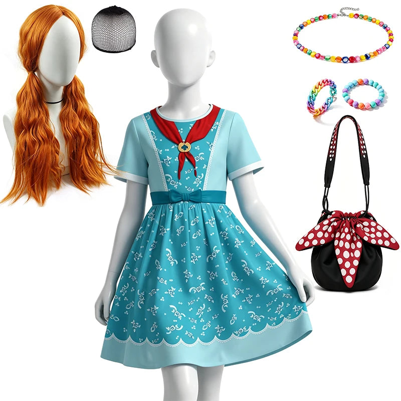 Stranger TV Character Holly Kids Cosplay Costume Halloween Role Play Birthday Party Children's Clothing Carnival Girls Outfits