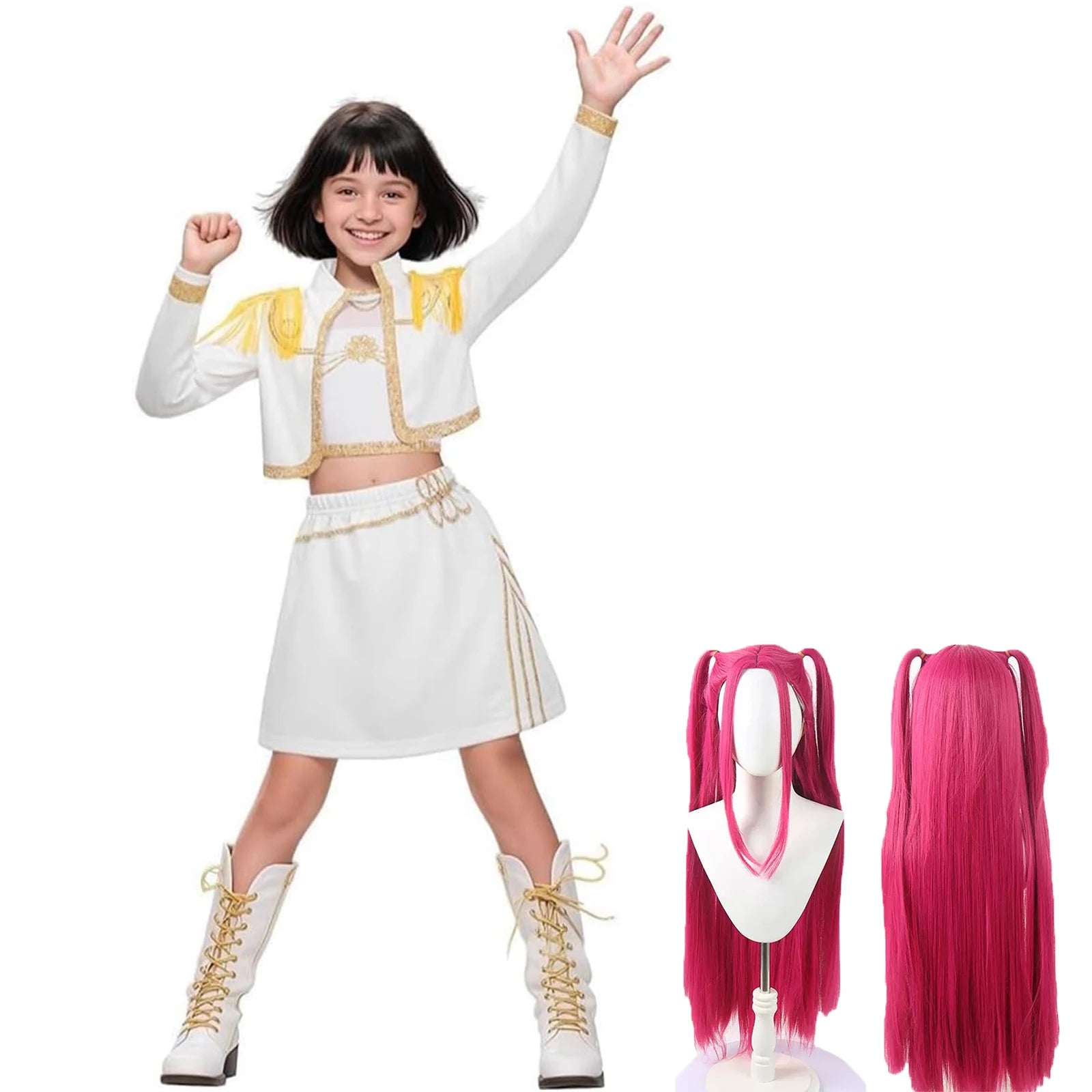 Costume Korean-Pop Kids KoreanPop Singer Cosplay Girls Dress for Birthday Party Halloween Carnival