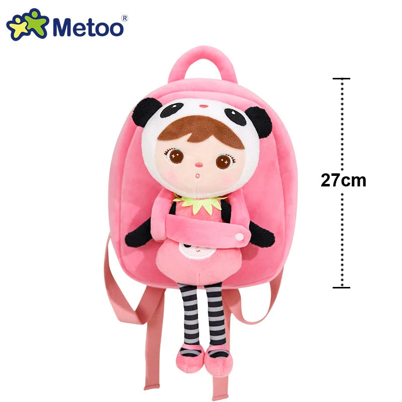 Plush Backpack Little Kid Preschool Ages 1-5 Backpack with Detachable Doll Boys Girls Toddler Backpack Metoo Rabbit Doll