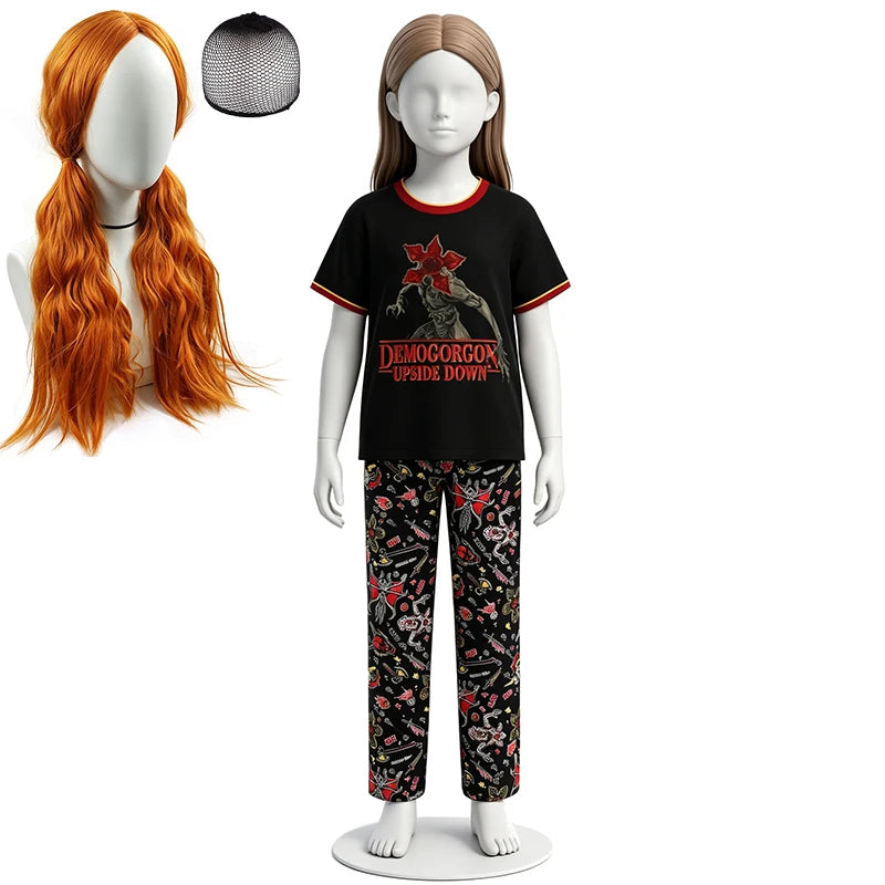 Stranger TV Character Holly Kids Cosplay Costume Halloween Role Play Birthday Party Children's Clothing Carnival Girls Outfits