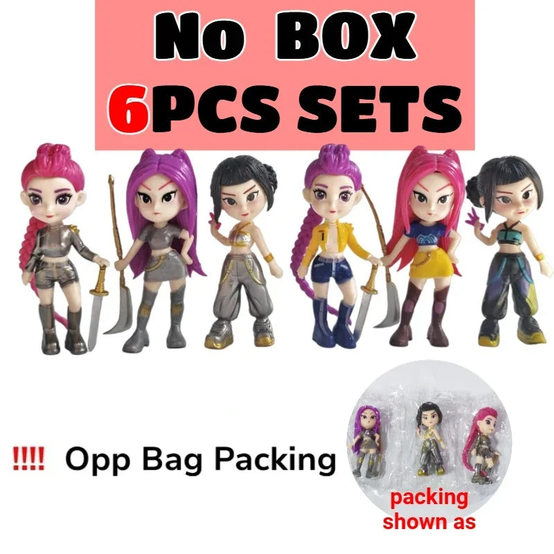 2026 Hot K pob Devil Hunter Rumi Zoe Mira anime polyvinyl chloride character collection desktop trinkets Childrens Gift