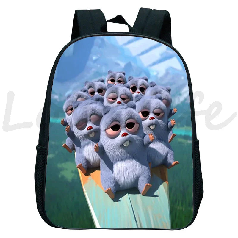 GRIZZY AND THE LEMMINGS Backpack for Boys Girls Kindergarten School Bags Children Cartoon Lemmings Bear Rucksack Kids Bookbags