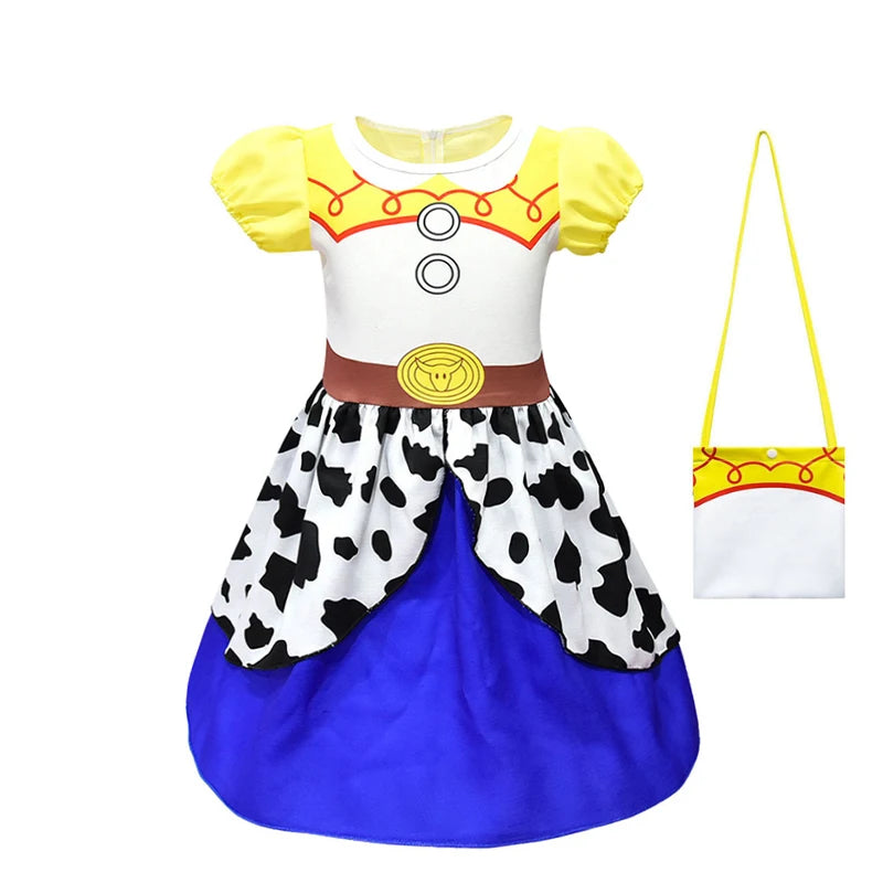 Infant Christmas Jessie Dress New Year Toy Movie Costume Girls Tutu Dress 1 2 3 4 5 6 Years Old Baby Girl Birthday Party Dress