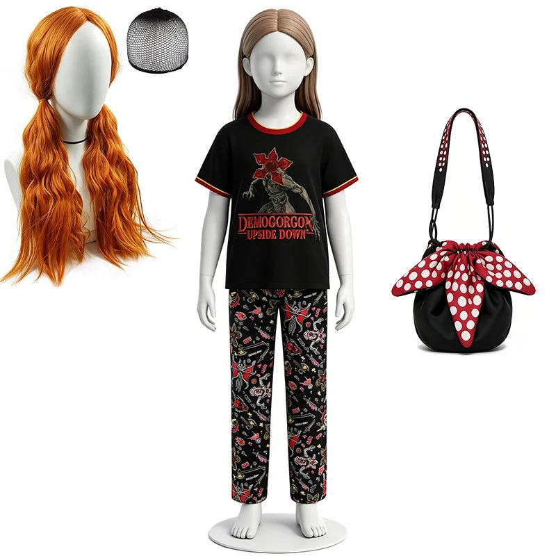 Stranger TV Character Holly Kids Cosplay Costume Halloween Role Play Birthday Party Children's Clothing Carnival Girls Outfits