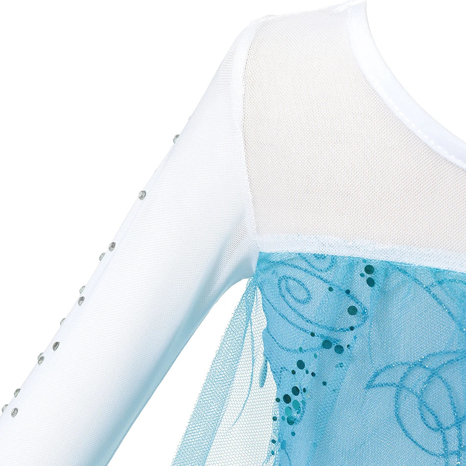 LED Luminous Elsa Dresses for Girls 2026 Carnival Kids Elegant Cosplay Princess Children Gowns Clothing Party Gown Outfits