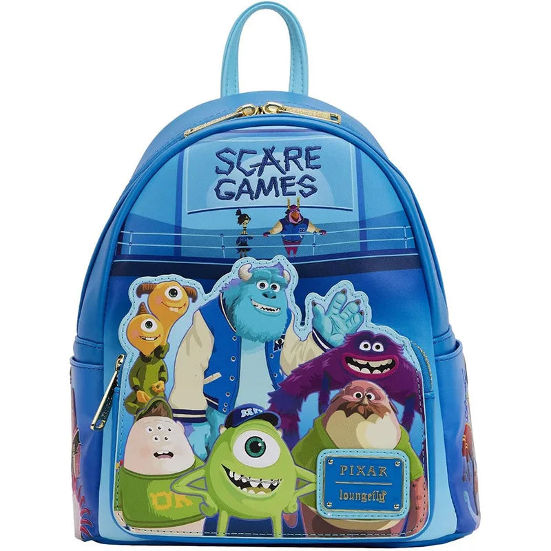 Disney Inside Out Sadness Cosplay Mini-Rucksack PU Leather Backpack Cartoon Lotso Stitch Fashion Cute Girl Storage Bag