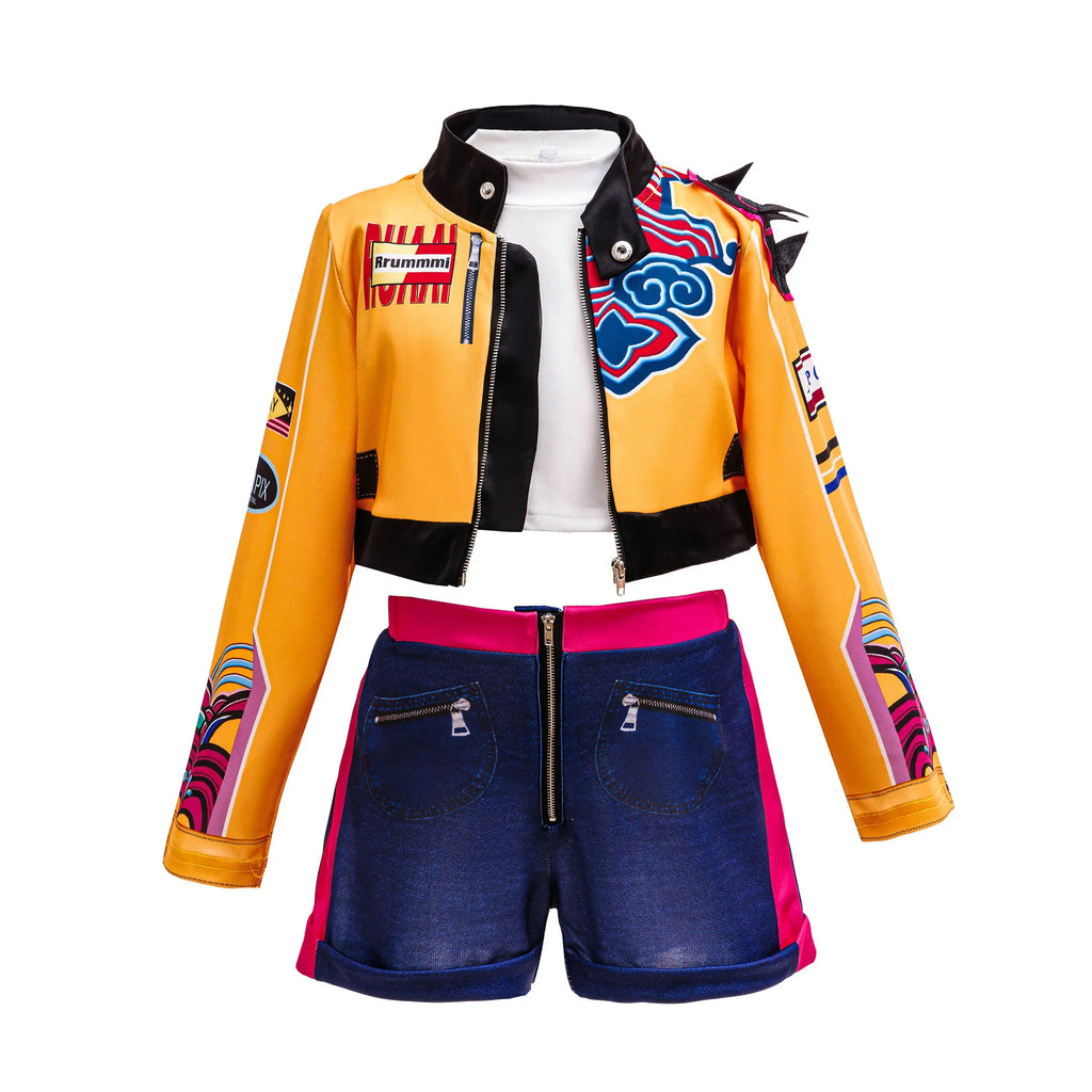 Girl 3D Print 3Pcs Role Play Dress up Popular Korean Music Performance Clothing Dance Costume Child Singer Cosplay Team Uniform