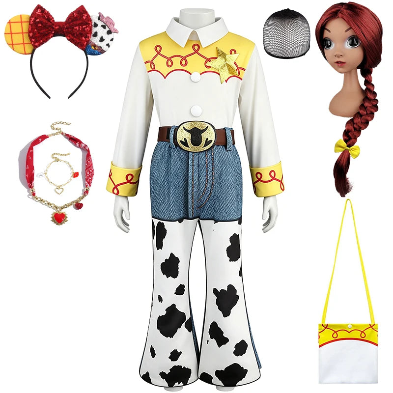 Woody Jessie Western Fancy Toy Kids Clothes Halloween Cosplay Performance Children's Costume Carnival Party Boys Girls Outfits