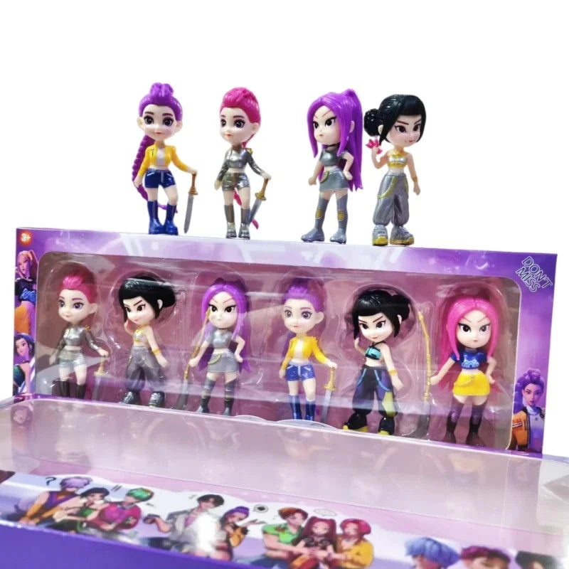 2026 Hot K pob Devil Hunter Rumi Zoe Mira anime polyvinyl chloride character collection desktop trinkets Childrens Gift