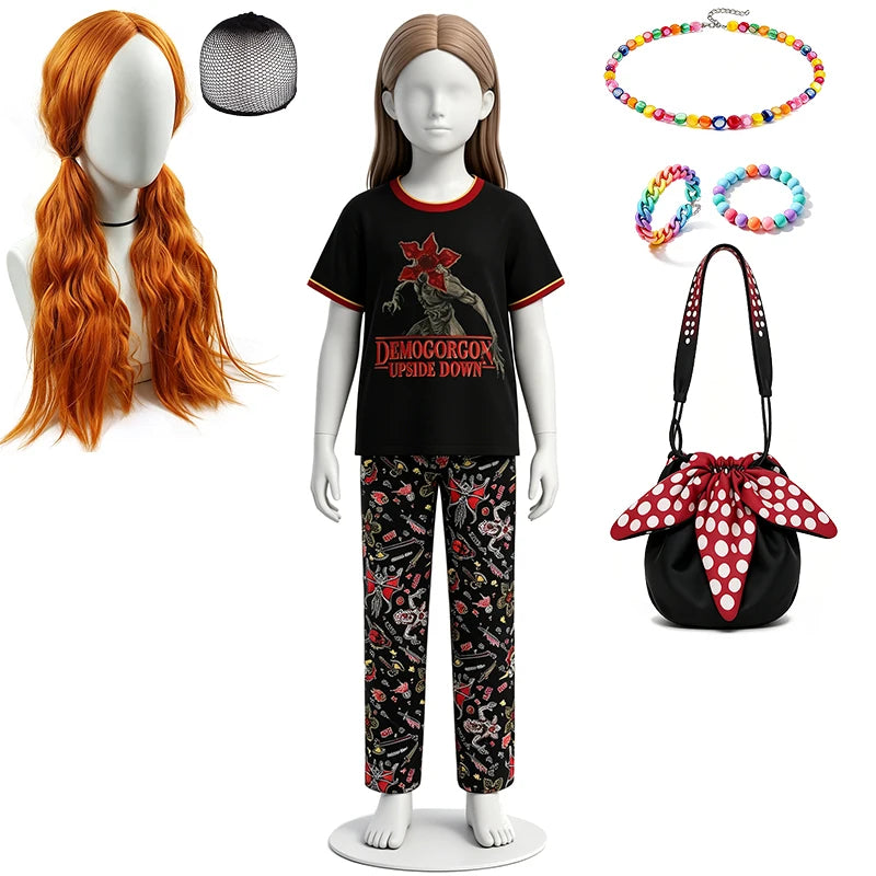 Stranger TV Character Holly Kids Cosplay Costume Halloween Role Play Birthday Party Children's Clothing Carnival Girls Outfits