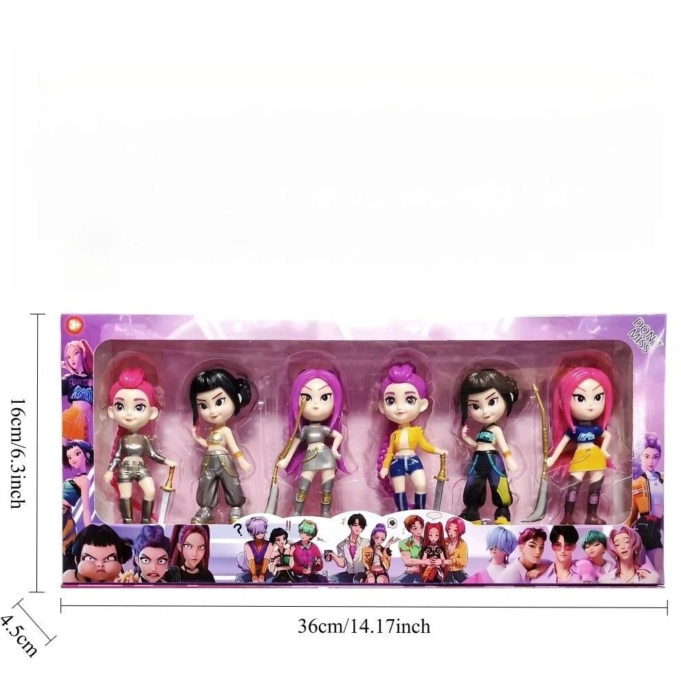 2026 Hot K pob Devil Hunter Rumi Zoe Mira anime polyvinyl chloride character collection desktop trinkets Childrens Gift