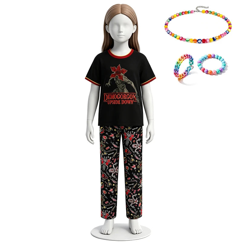 Stranger TV Character Holly Kids Cosplay Costume Halloween Role Play Birthday Party Children's Clothing Carnival Girls Outfits