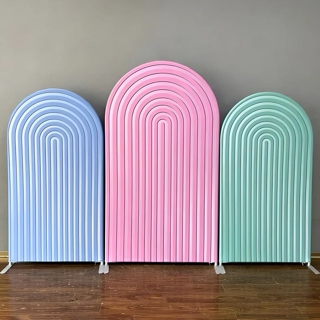 Pink Kpop Demon Hunters Arch Backdrop Cover Spandex Chiara Arch Set for Girl Birthday Party Photo Booth Studio Decor Supplies