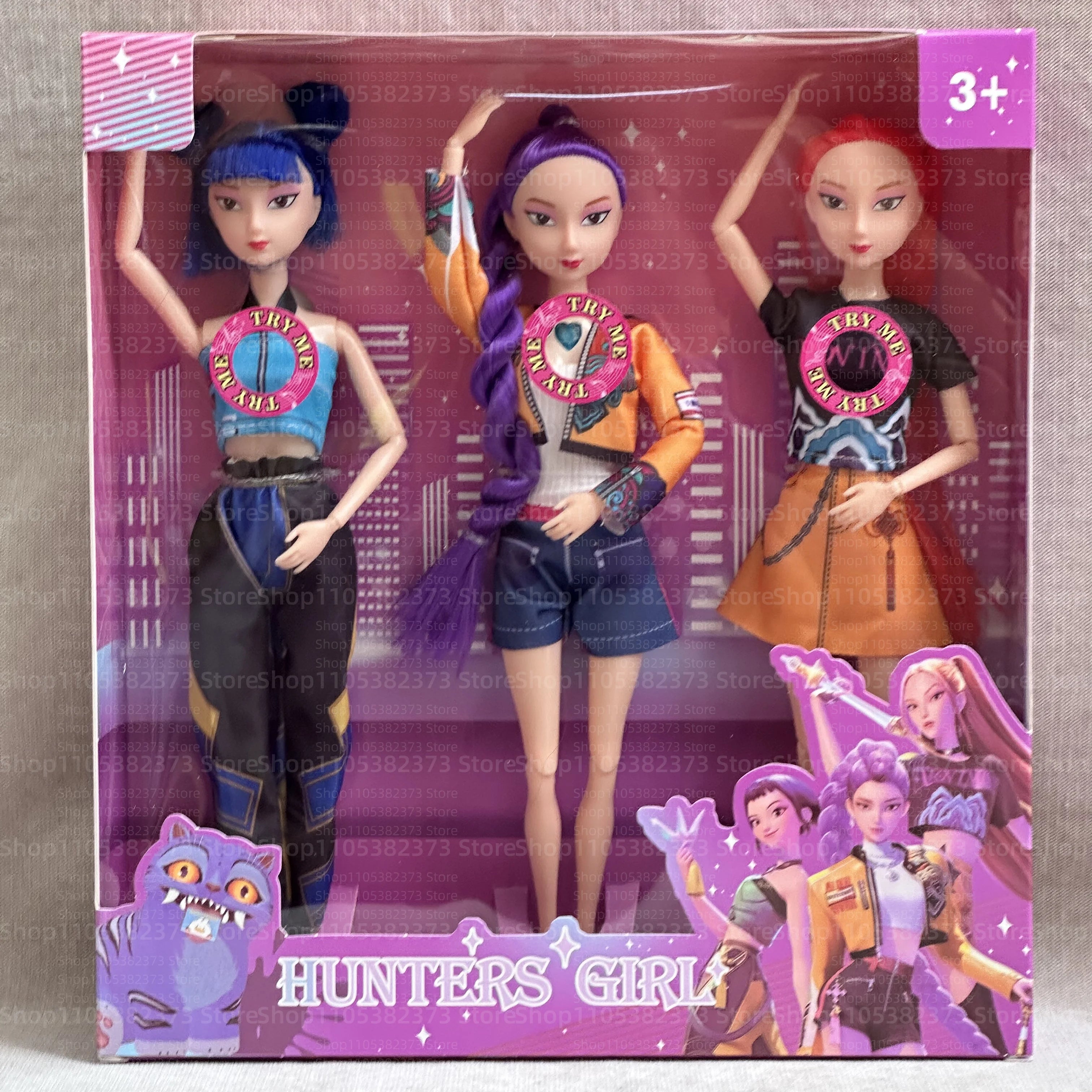 2026 New Kpop Demon Hunters Action Figure Toy Rumi Mira Zoey Beautiful Princess Baby Girl Dolls Plastic DIY Toy for Girls