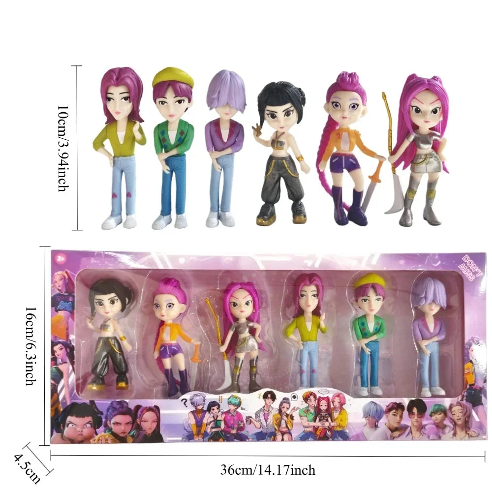 2026 Hot K pob Devil Hunter Rumi Zoe Mira anime polyvinyl chloride character collection desktop trinkets Childrens Gift
