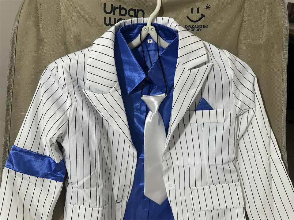 Pop Music Star Jackson Boys Clothes Halloween Cosplay Stage Performance Children's Costume Carnival Kids Retro 80s Stripe Suit